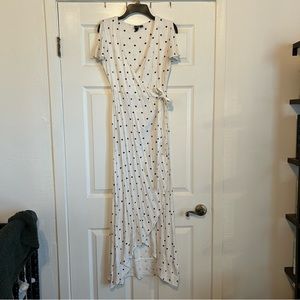 Poka dot wrap dress